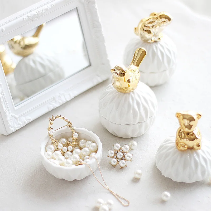 Керамические баночки для хранения животных Медведь чехол с кроликом специи