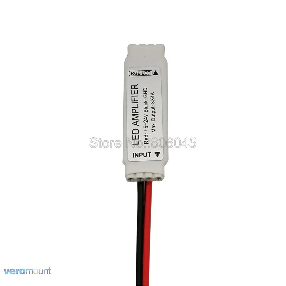 20 шт./лот DC12V 12A 3x4A ультра тонкий мини Портативный RGB led усилитель повторитель общий анод для 5050 3528 SMD RGB Светодиодные ленты света