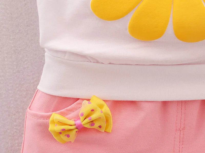 Одежда для новорожденных девочек BibiCola хлопковый жилет с цветами + шорты