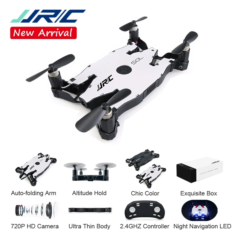 JJR/C JJRC H49 SOL ультратонкий Wi-Fi FPV селфи- дрон камера 720P автоматическое складывание крыльев со стабилизацией пространственного положения RC квадрокоптер VS H37 H47 E57