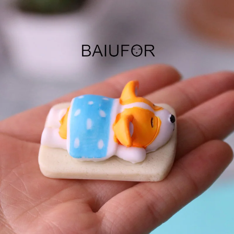 Миниатюры BAIUFOR мультяшная корги милая собака серия 5 статуэтки для террариума феи