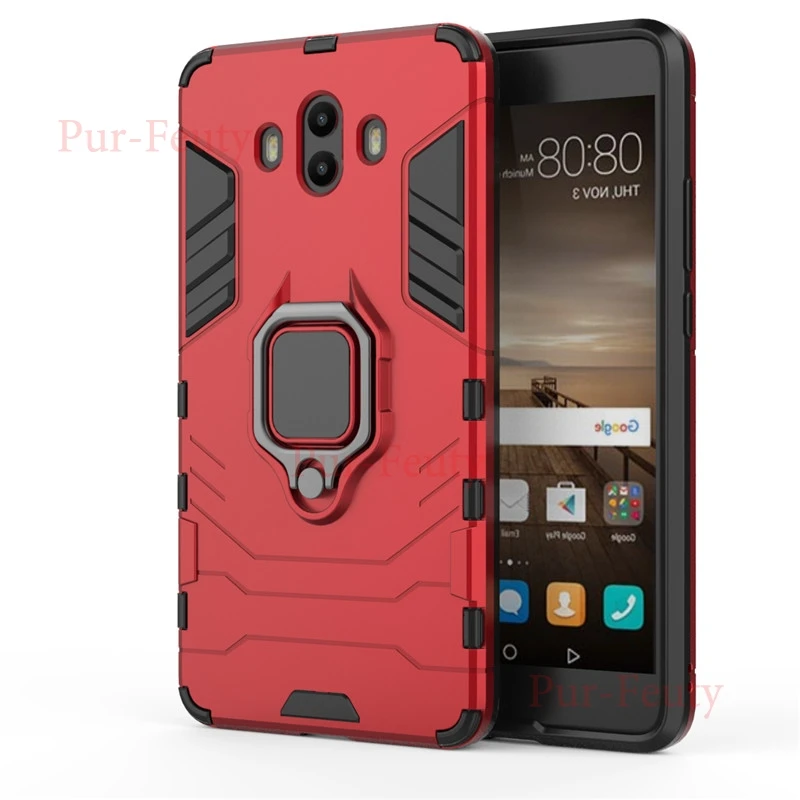 Red Чехол для huawei mate 10 ALP-L09 ALP-L29 360 противоударный Синий черный, Красный Жесткий Чехол для huawei Коврики 10 ALP-TL00 ALP-AL00 аксессуары - Цвет: Red