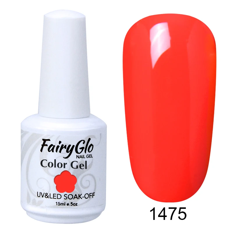 G1475 FairyGlo 15 мл яркие цвета гель для ногтей УФ светодиодный Гель-лак для ногтей долговечная краска Гель-лак Гибридный Гель-лак Лаки - Цвет: G1475