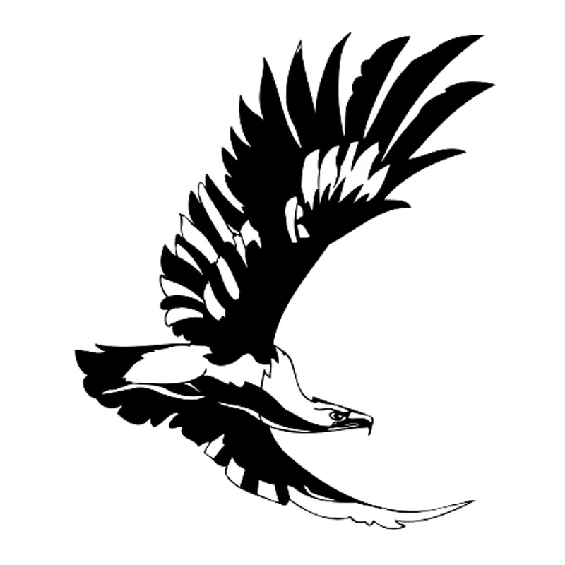 

11cm*13cm Flying Bird Eagle Car Accessories Car Styling Vinyl Stickers Decals Black/Silver S3-5248