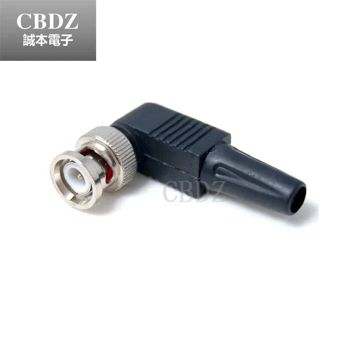 10 шт. CCTV RG59 BNC Мужской без пайки прямоугольный разъем Прямоугольный коаксиальный