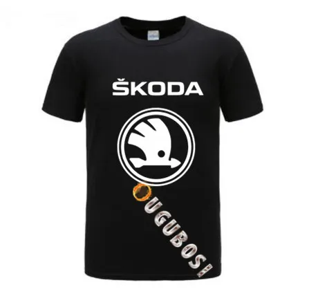 Новый дизайн летняя одежда для Skoda auto футболки и топы мужская обычная Однотонная