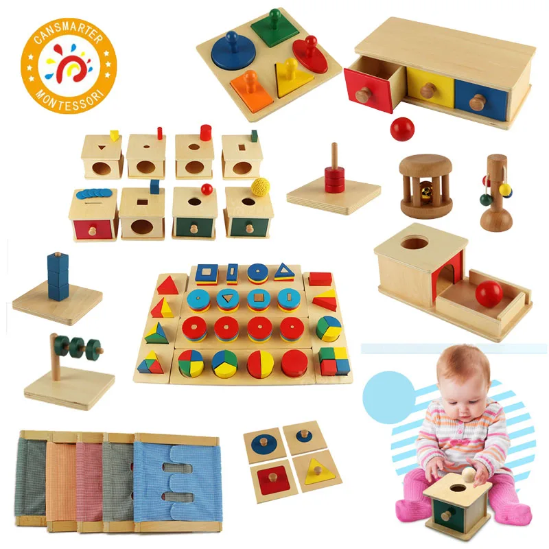 

Infant Bay Toys Montessori 0-3 Years Old 66 Pieces Classroom Math Wooden Toy Puzzle Teaching Aid Suit Learning Educational Toys