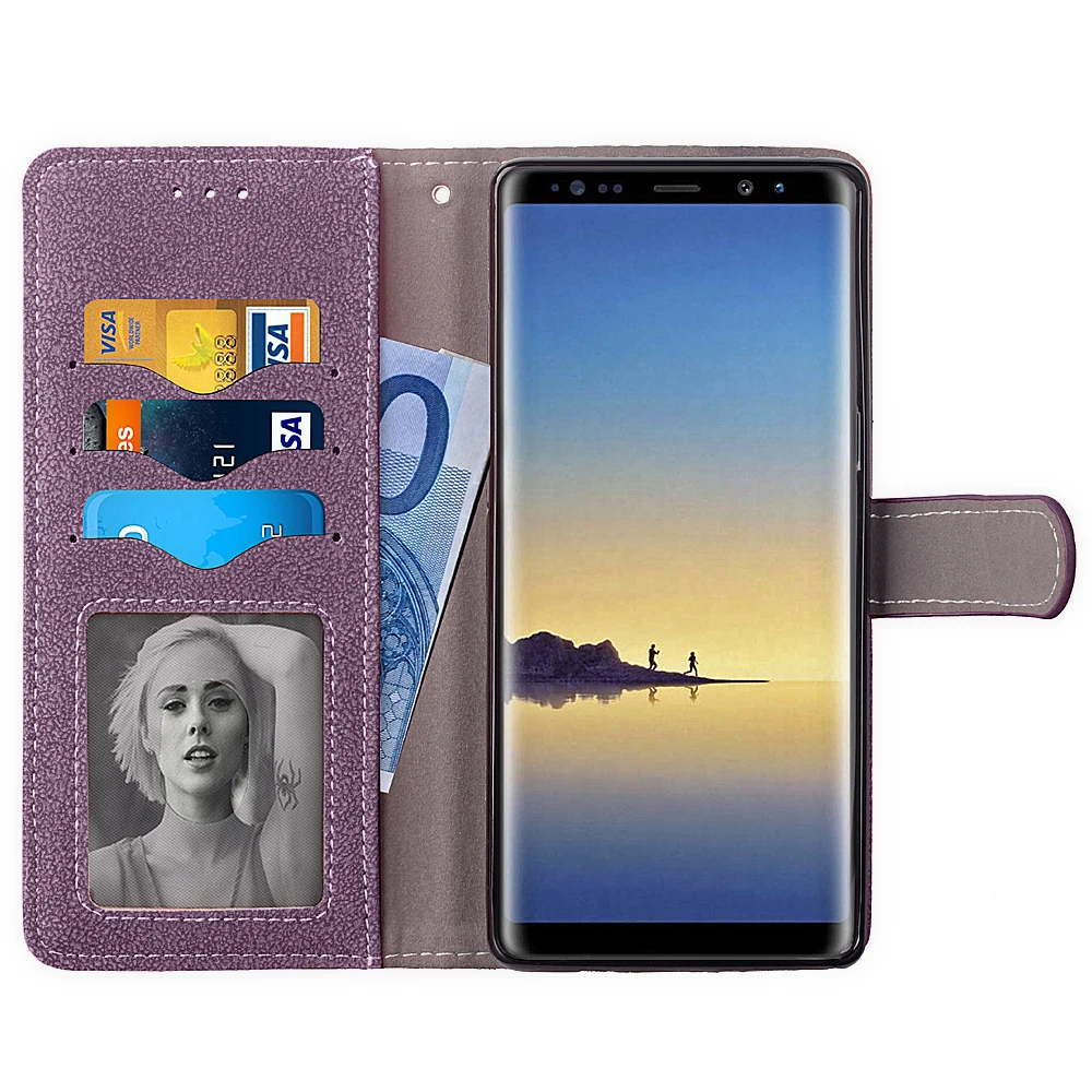 Откидная крышка кожаный бумажник чехол для телефона самсунг Galaxy нот 8 Note8 SM N950 N950F