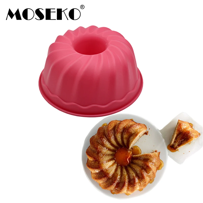 

MOSEKO 1pc Big Size Silicone Savarin Cake Mold Mousse Brownie Dessert Cake Decoration Baking Mould Baking Tools