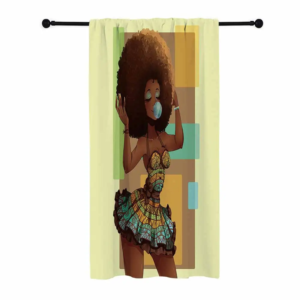 Style C - 1pcs Miracille Africa, женские затемненные занавески для гостиной, оконные занавески для спальни, декоративные оконные занавески, затемняющие комнату - Цвет: Style C - 1pcs