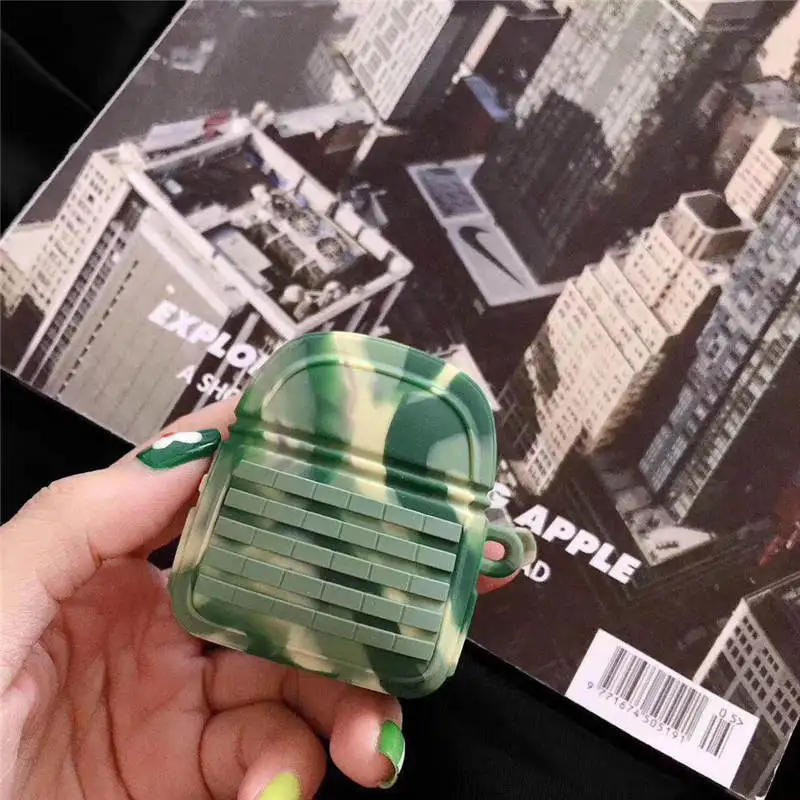 Крутой защитный армейский беспроводной Чехол для bluetooth гарнитуры Funda Apple AirPods 2