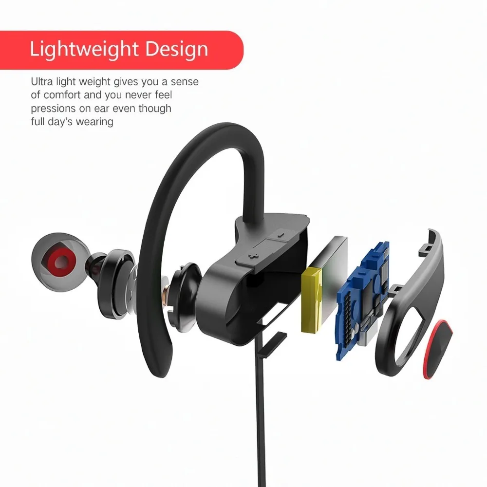 NiUB5 Bluetooth гарнитура Спортивные наушники с микрофоном Handsfree Наушники мягким ушным
