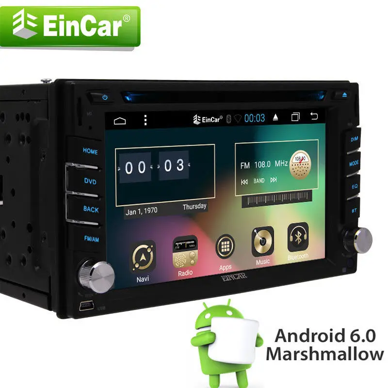Четырехъядерный Andriod 6 0 Автомобильный стерео радио DVD gps плеер Navi 2 &quotзеркало wifi