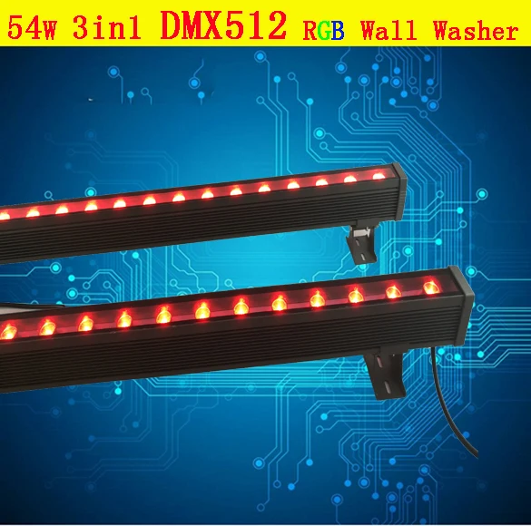 Оптовая продажа светодиодный настенный светильник DMX512 мощностью 54 Вт 36 24 В