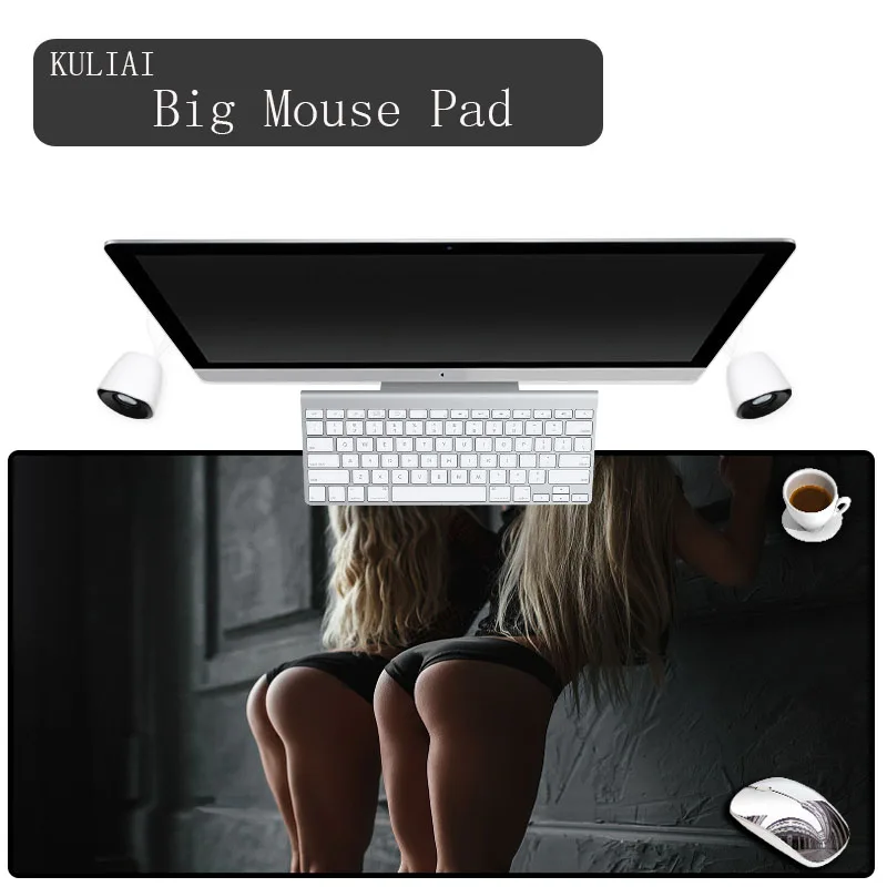 Коврик для мыши XGZ Blonde Girl Sexy Photo черный фон классная резиновая комбинация разные