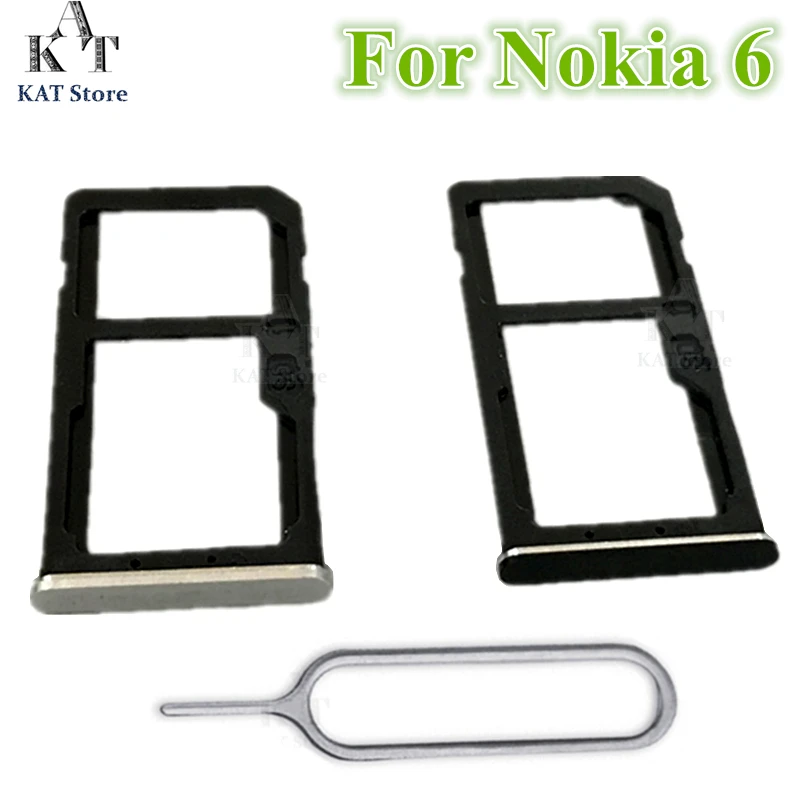 

1 шт. для Nokia 6 N6 TA-1000 TA-1003 SD SIM-лоток слот для Sim-карты гнездо со штифтом для извлечения инструмент сменная деталь