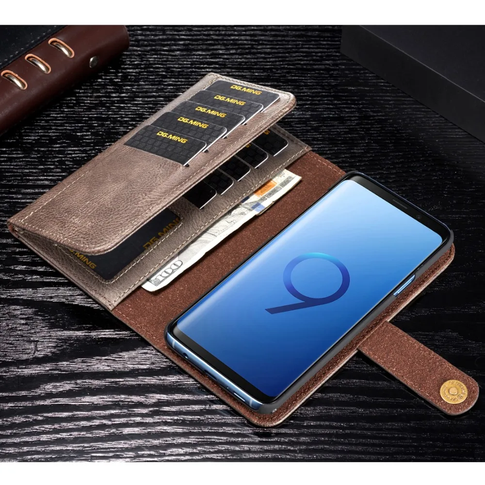 Чехол-кошелек в стиле ретро с магнитной застежкой для телефона Samsung Galaxy S9 + Plus