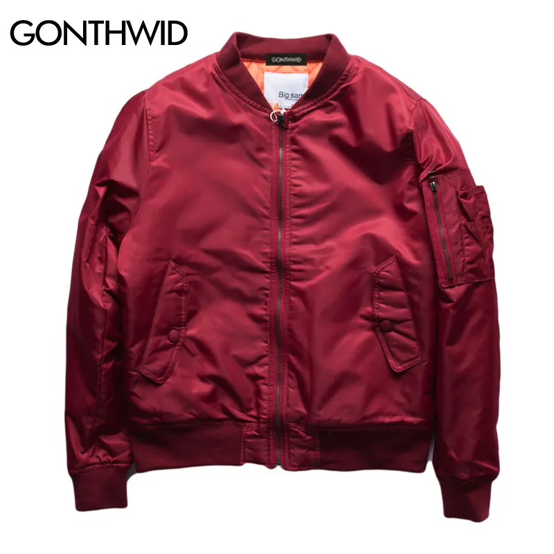 GONTHWID MA1 Bomber толстые куртки для мужчин s осень/зима летный истребитель пилот пальто