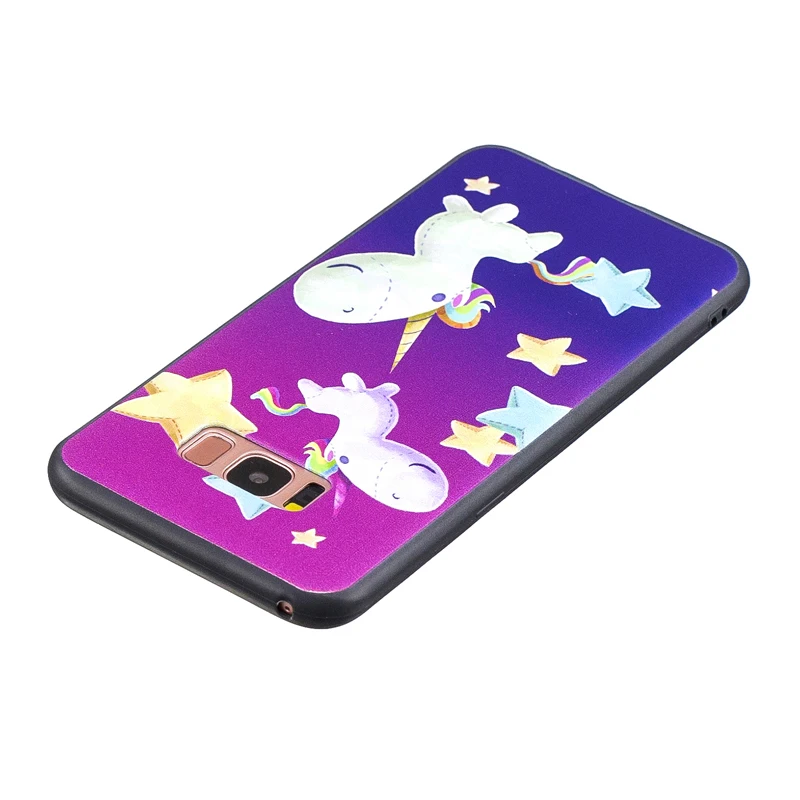 Luxury 3D Relief Varnish Soft TPU Silicone Phone Black Cases Cover Shell Coque Fundas Capa for Samsung Galaxy S8 S9 Plus Note 9 |