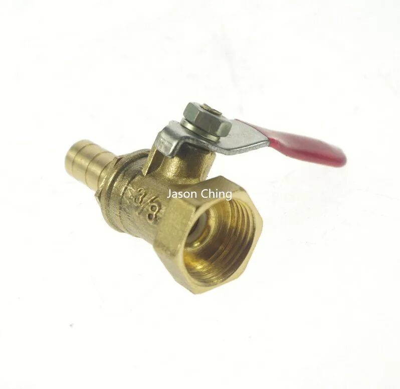

3/8" BSPP Connection Female x 10mm Hose barbed Air Brass Pipe Ball Valve