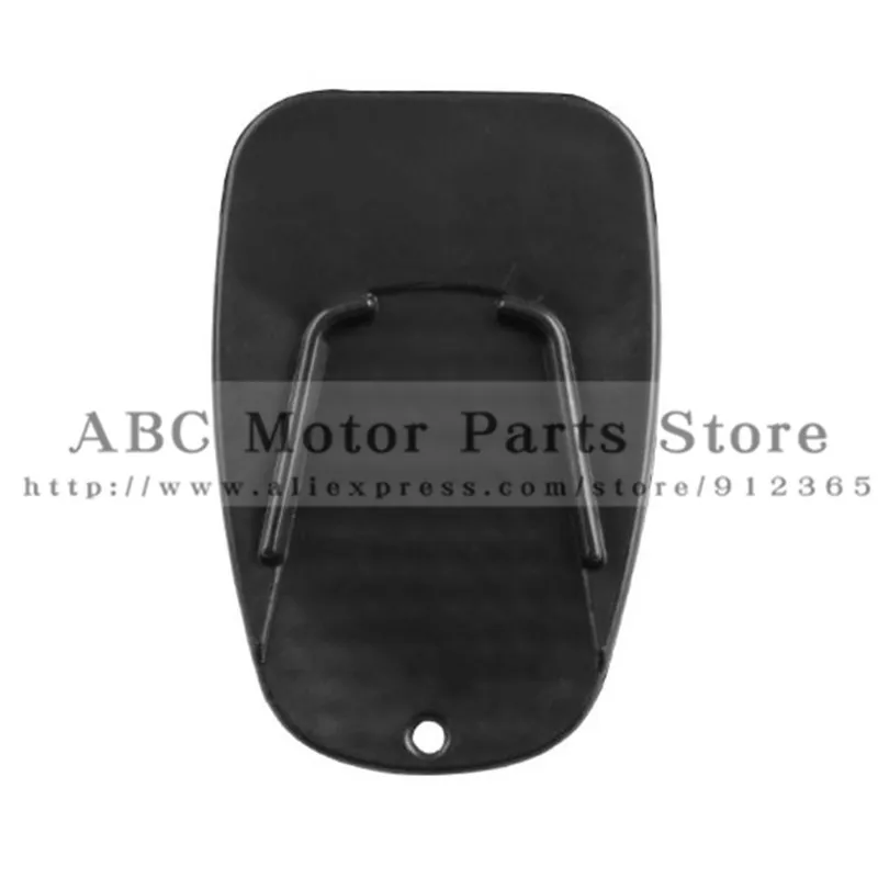 Черный мотоцикл пластик Kickstand Сторона Kick Stand Pad пластина база Универсальный для Yamaha Honda Мотоцикл парковка