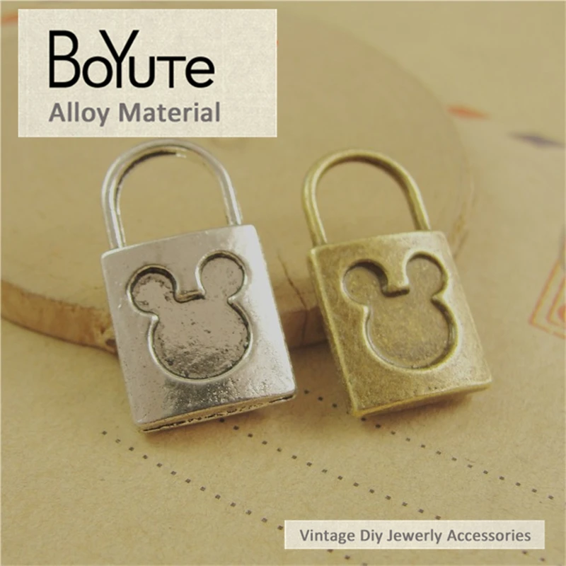 BoYuTe (50 шт./лот) 21*12 мм 2 цвета винтажные металлические подвески из сплава Diy