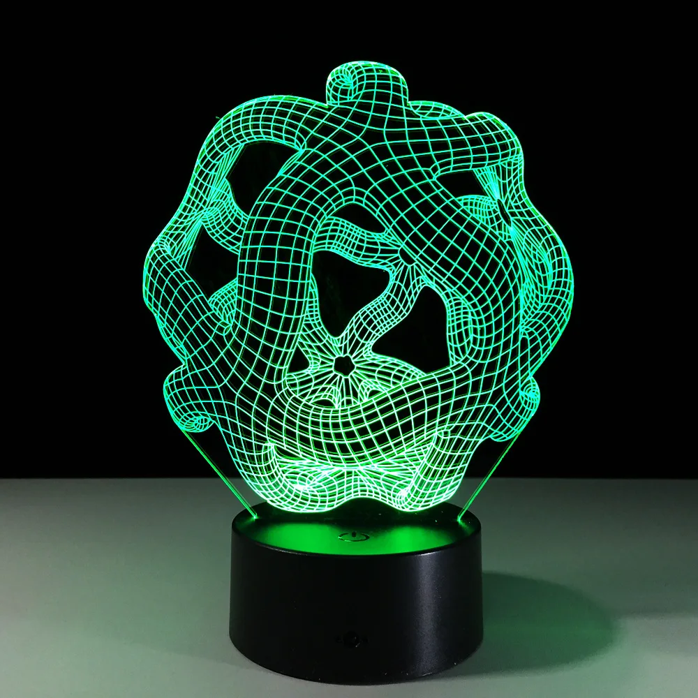Уникальная светодиодная настольная 3d-лампа абстрактной формы скульптурный