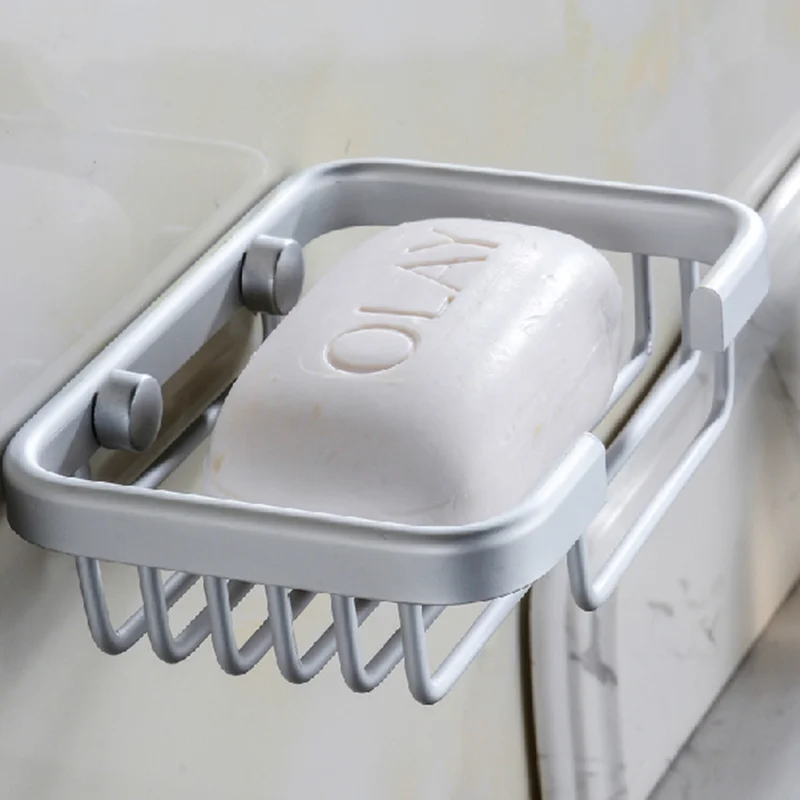

New Fashion soap holder Wall Mounted Soap Dish drain basket rack Bath room Shelf Bathroom Accessories