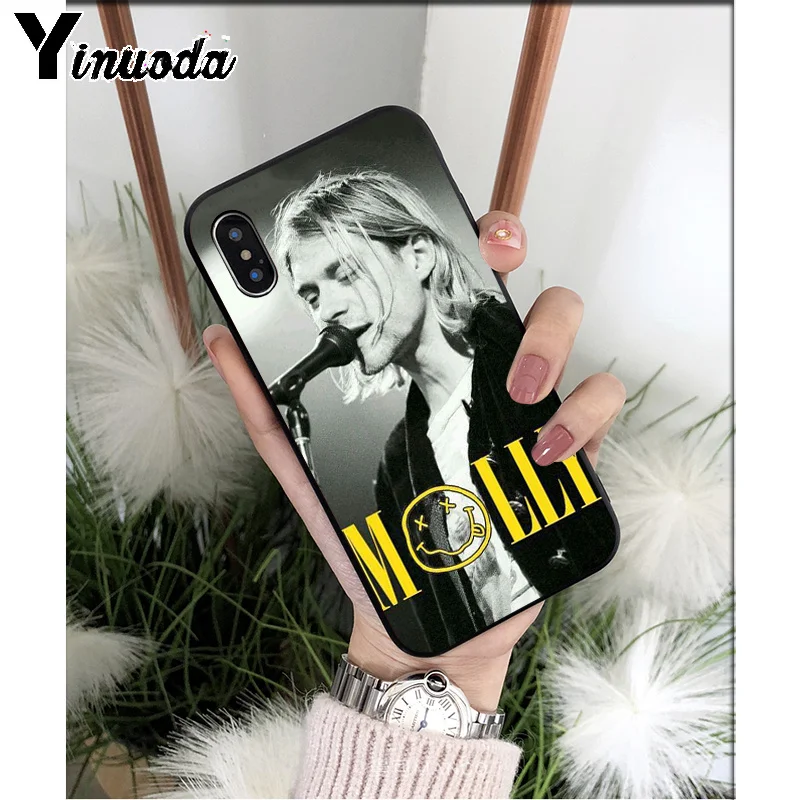 Yinuoda Nirvana Kurt Cobain высококачественный чехол для телефона для iPhone 8 7 6 6S Plus 5 5S SE XR X XS MAX Coque Shell
