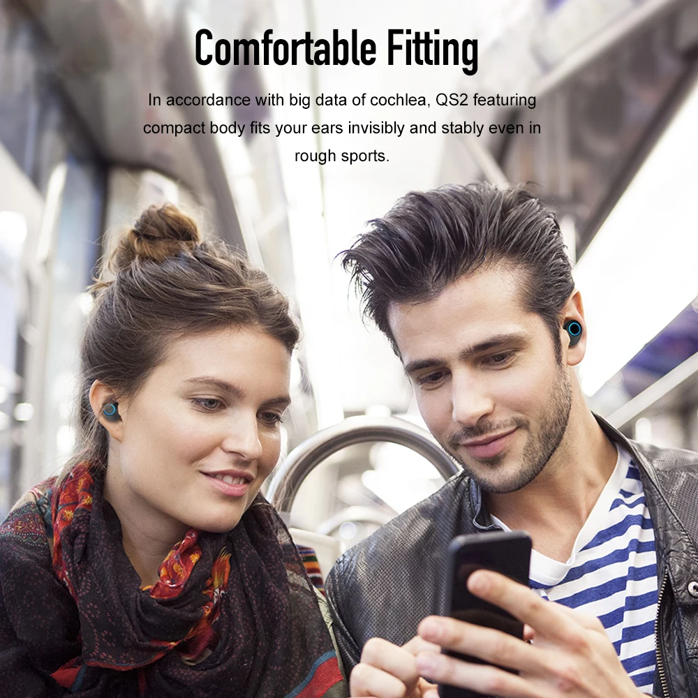 Беспроводные наушники Yinew со светодиодным дисплеем TWS Bluetooth спортивные с