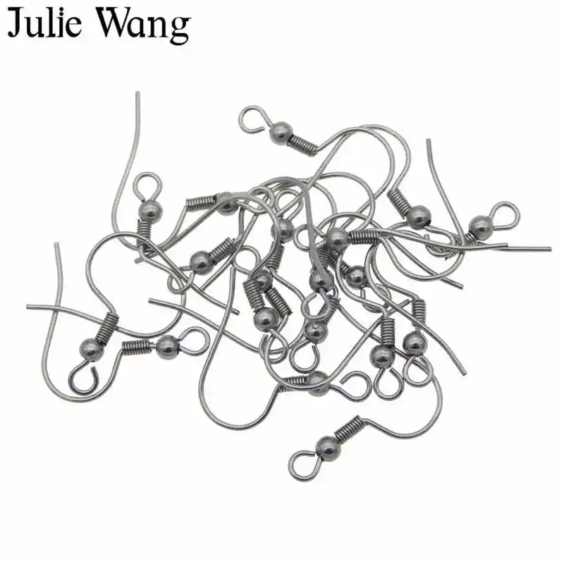 100 шт. серебряные серьги Julie Wang из нержавеющей стали|Ювелирная фурнитура и
