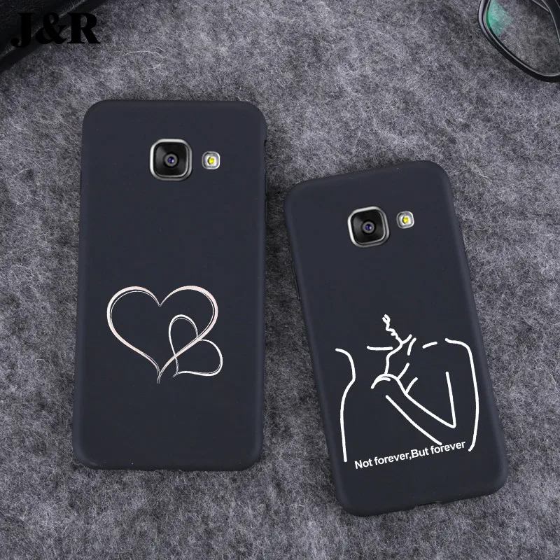 For Samsung Galaxy A3 A5 A7 2016 2017 A6 A8 Plus 2018 Case Silicone Soft TPU Cover Matte Black Pattern Phone Bags Protective |