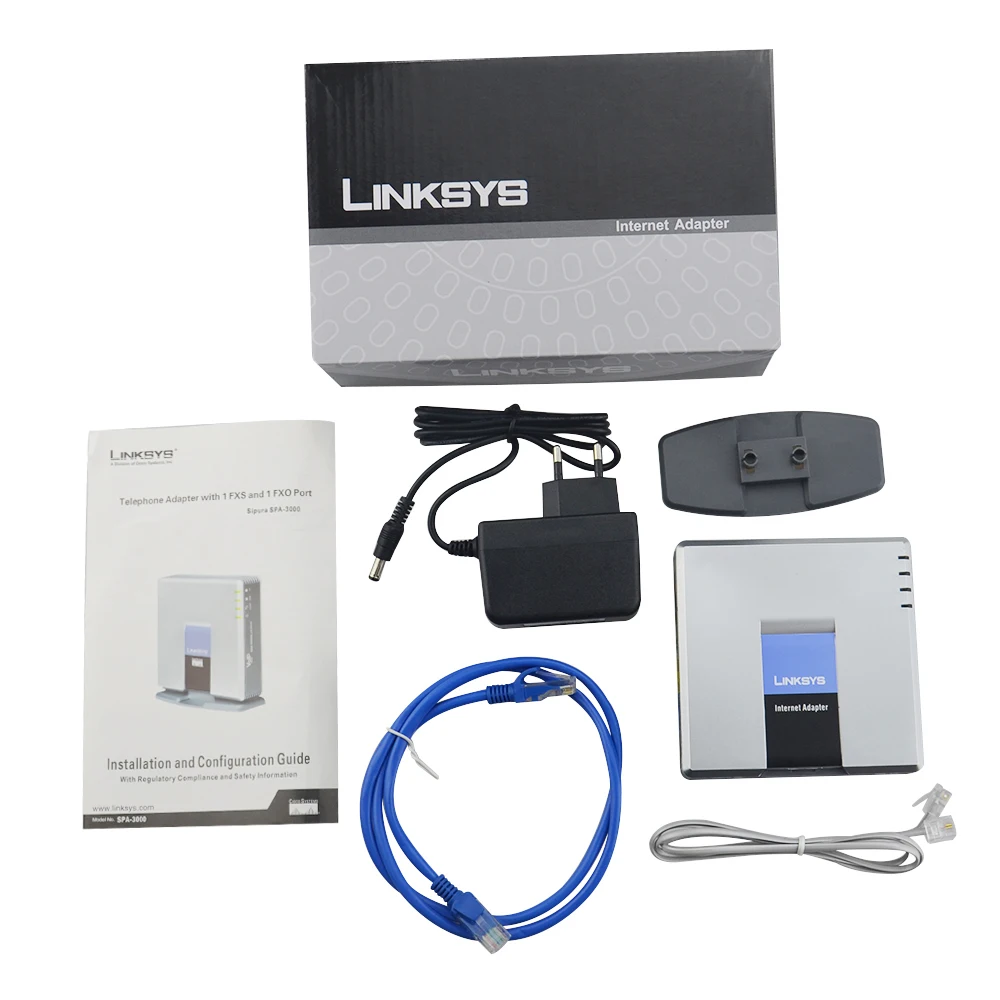 Бесплатная быстрая доставка! Лучший разблокированный LINKSYS SPA3000 SPA 3000 шлюз VOIP FXS