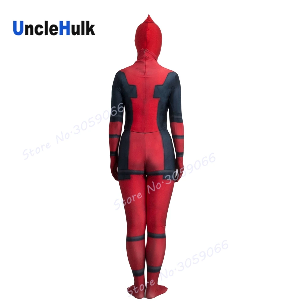 Женский костюм дамы Дэдпула девушка в мире-3010 с отверстиями для конского хвоста