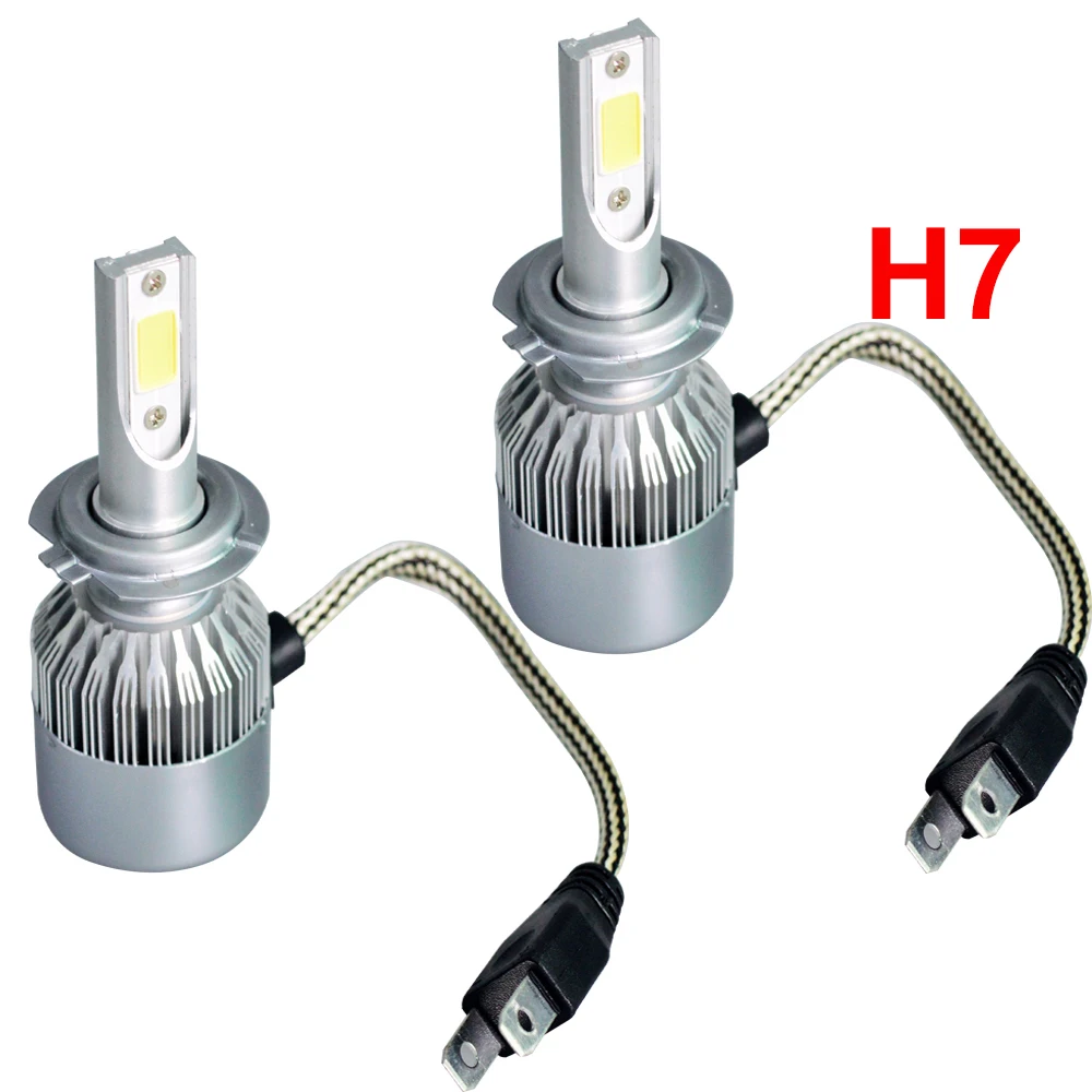 2 шт 12 V 24 V Автомобильный светодиодный H1/H3/H4/H7/H11/9005/9006 36 вт фары лампы для передних фар дальнего света все-в-одном преобразования автоматическое противотуманные фары