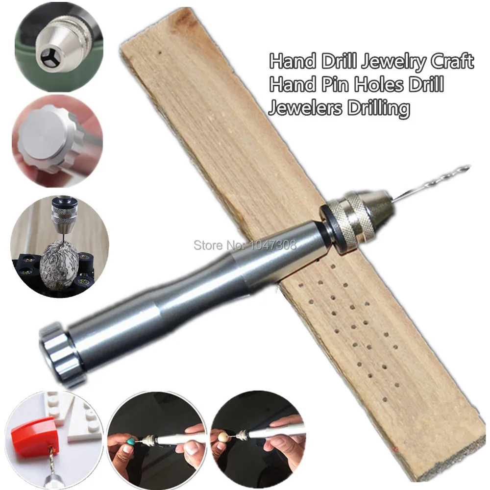 Ручная дрель ювелирное изделие ручной штифт отверстие для сверла ювелиров