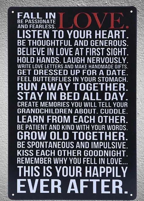 1 piece Love life quotes saying tin Plate Sign wall Room man cave Decoration Art Dropshipping Poster metal | Дом и сад