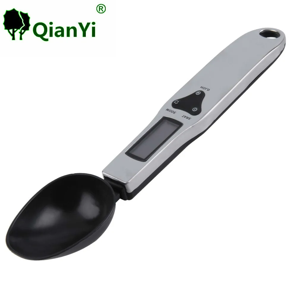 QianYi 300 г/500 г 0 1 портативный цифровой ЖК дисплей Кухня Мерная Ложка Вес Объем пищи
