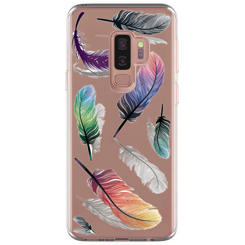 For Samsung Galaxy S9 S9Plus S8 Plus S7 edge Note 8 TPU Colorful Soft Heart Butterfly Painted Desig Cover Case Fundas R327 |