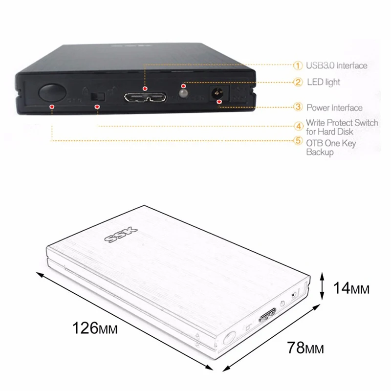 SSK HDD корпус 2 5 дюймов SATA до 3 0 USB внутренний SSD к внешнему жесткому диску жесткий