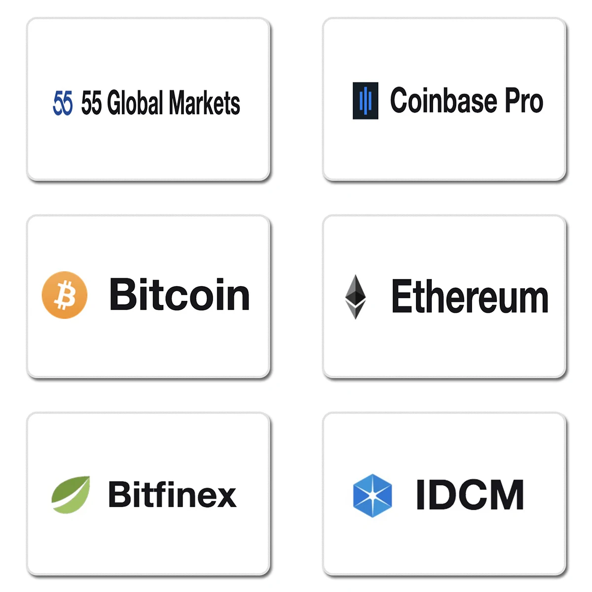 IDCM 55 Global Markets Coinbase Pro Биткоин крутой дизайн натуральный резиновый Настольный