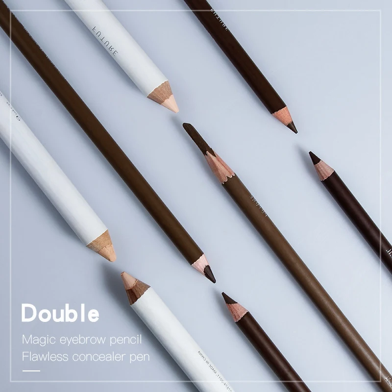 Pudaier Hard Head Microblading Eyebrow Pen With Concealer 10 Color Waterproof Long Lasting Pencil Black Brown | Красота и здоровье
