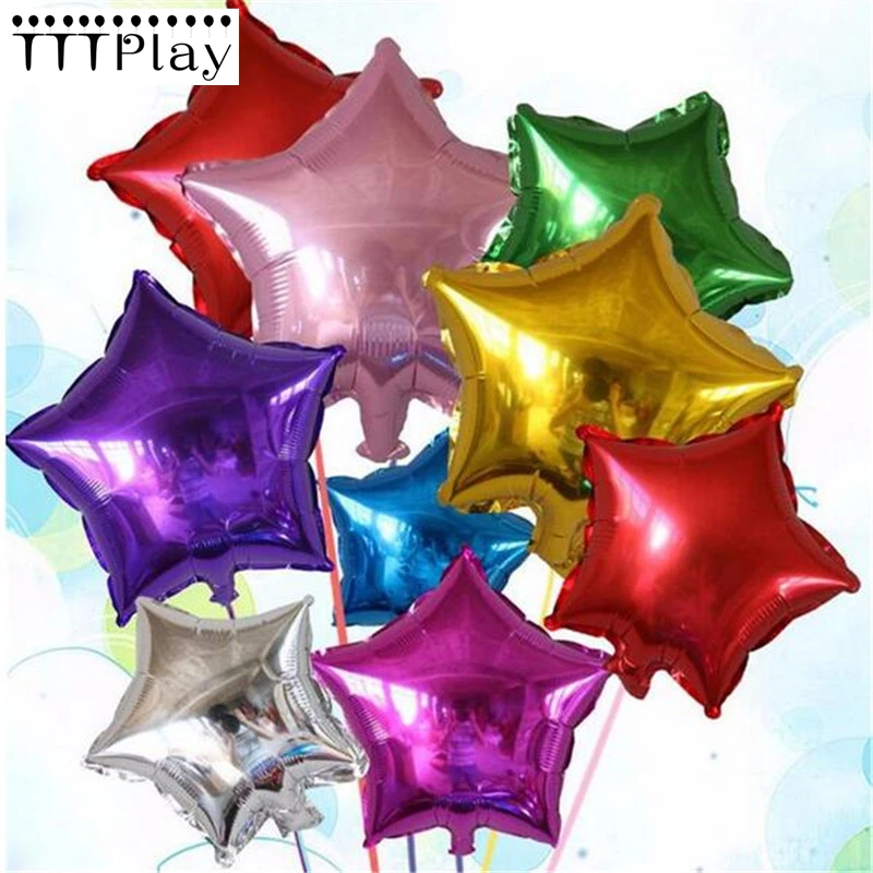 Новинка 5 шт./лот 10-дюймовые алюминиевые шары в виде пентаграммы Детские на день