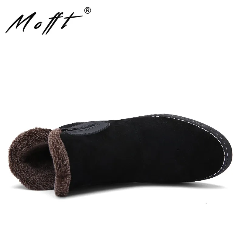 MOFFT/модные мужские ботинки ручной работы из коровьей замши новые зимние теплые