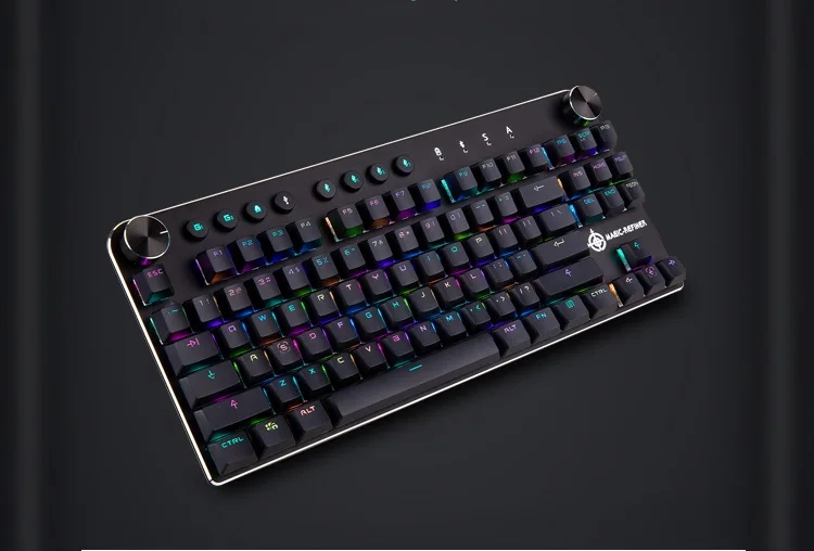 MAGIC REFINER MK11 портативный Bluetooth беспроводной/USB Проводной Двойной режим RGB с подсветкой мультимедиа Механическая игровая клавиатура