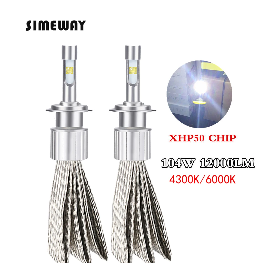 Автомобильные фары светодиодные противотуманные лампы 2 шт. H7 светодиодный H1 H4 H11