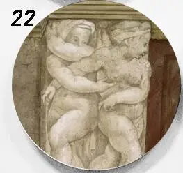 32 Michelangel итальянская настенная подвесная декоративная тарелка художественное керамическое украшение для дома/отеля/ресторана - Цвет: 32