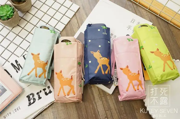 

10pcs 10pcs Vintage Vinyl 4-color printing fold hand open umbrella sun umbrellas UV installation package