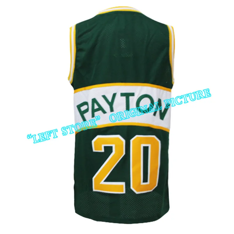 Возврат Взрослых Сетка Гэри Пэйтон #20 баскетбол майка мужская колющими Лучшие