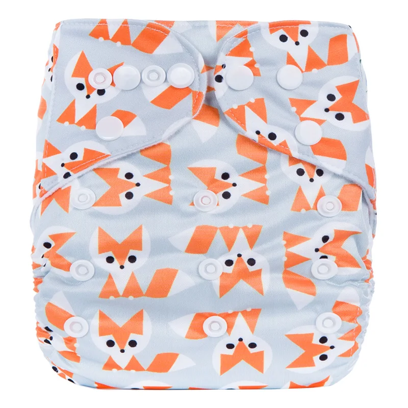 AnAnBaby/10 шт. в партии, детские подгузники с рисунками из мультфильмов с цифровыми принтами, карманные тканевые подгузники со вставками, подходящие для детей 3-15 кг